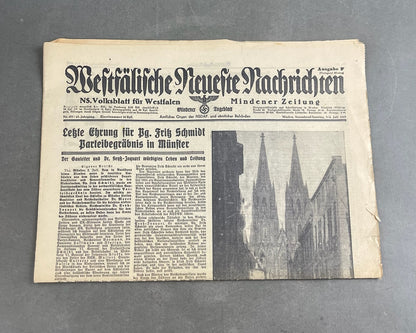 WW2 Tysk NSDAP Avis. Original.