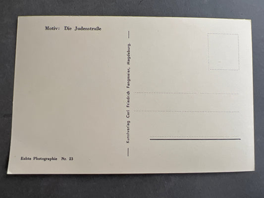 WW2 Tysk Postkort "Die Judenstrasse". Original.