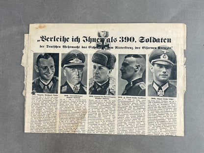 WW2 Tysk "Ritterkreuzträger" lille avis/pjece. Original.