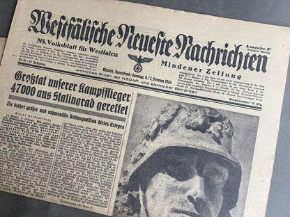 WW2 Tysk 3 stk. NSDAP Aviser. Original.