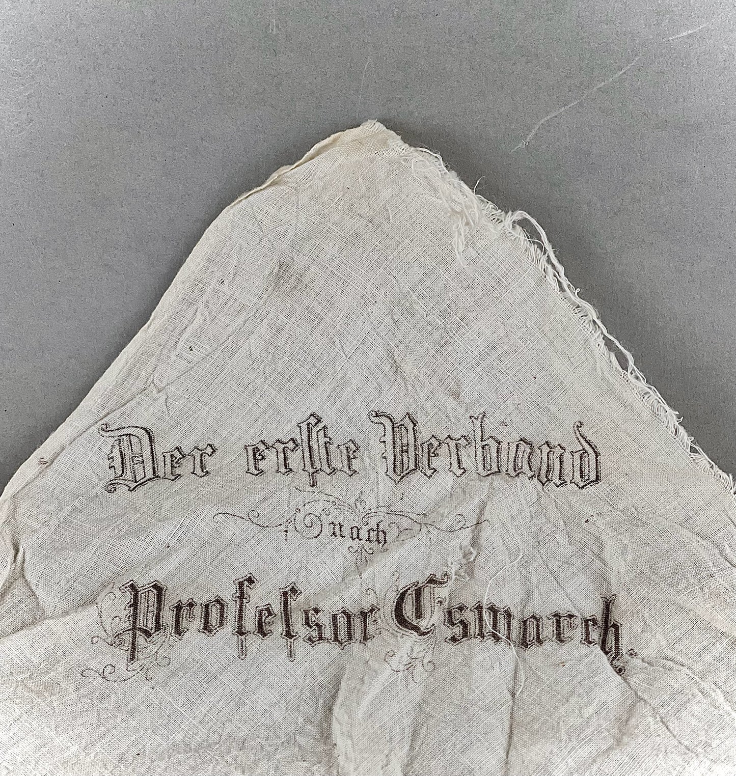 WW1 Tysk Feltforbinding med vejledning trykt. En af de bedre. Dekorativ. Original.