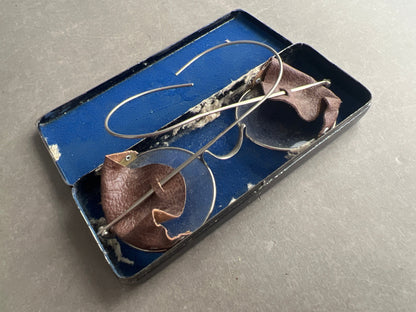 WW2 Tysk "Schiessbrille" etui og brille. Original.