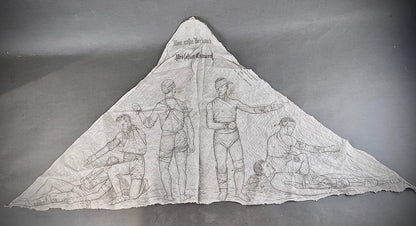 WW1 Tysk Feltforbinding med vejledning trykt. En af de bedre. Dekorativ. Original.