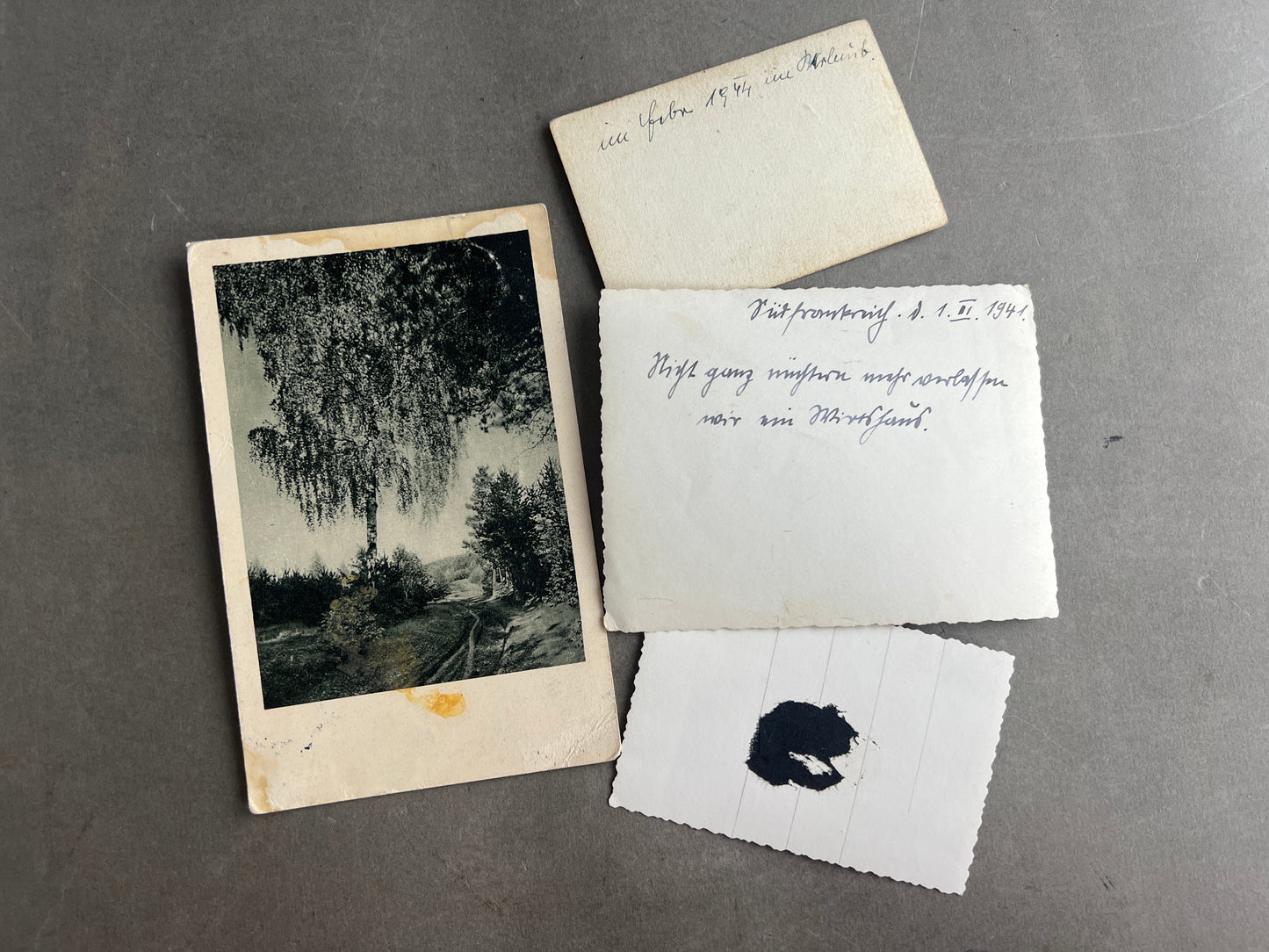 WW2 Tysk Waffen-SS Feldpost og 3 Waffen-SS Fotos. Original.