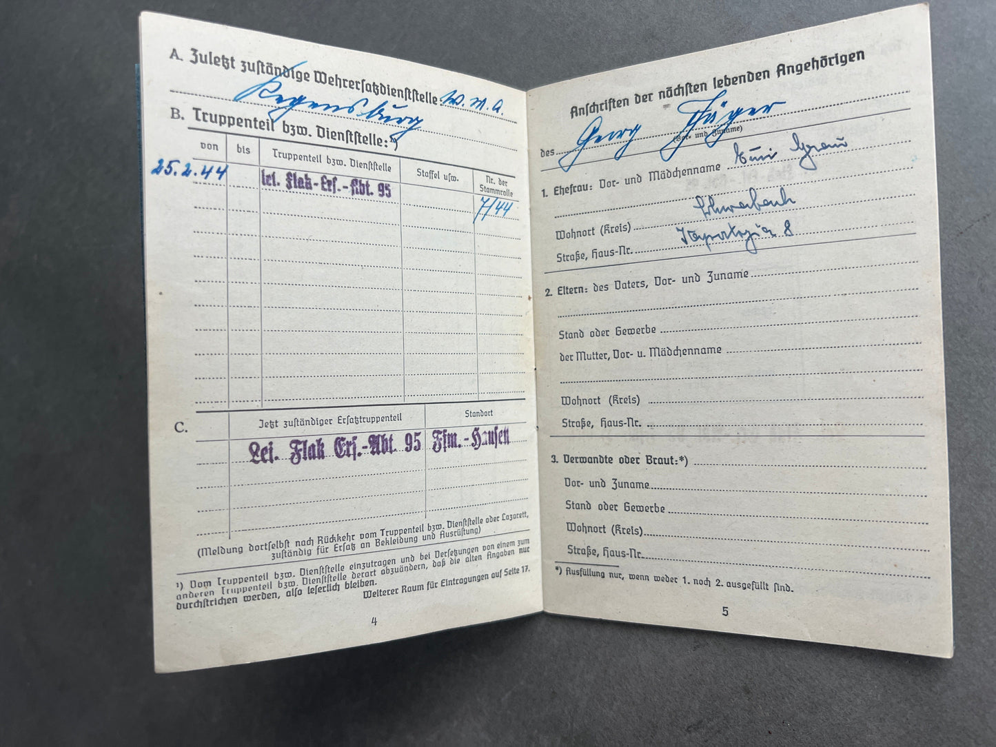 WW2 Tysk Senkrigs Luftwaffe Soldbuch. Original.