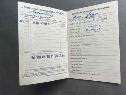 WW2 Tysk Senkrigs Luftwaffe Soldbuch. Original.