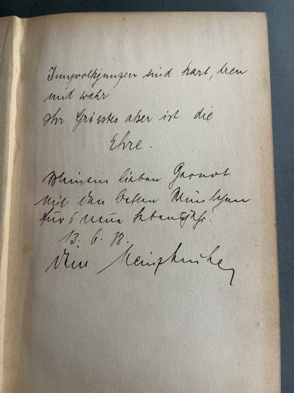 WW2 Tysk HJ Bog. Med Hilsen/Dedikation. Mange gode billeder. Original.