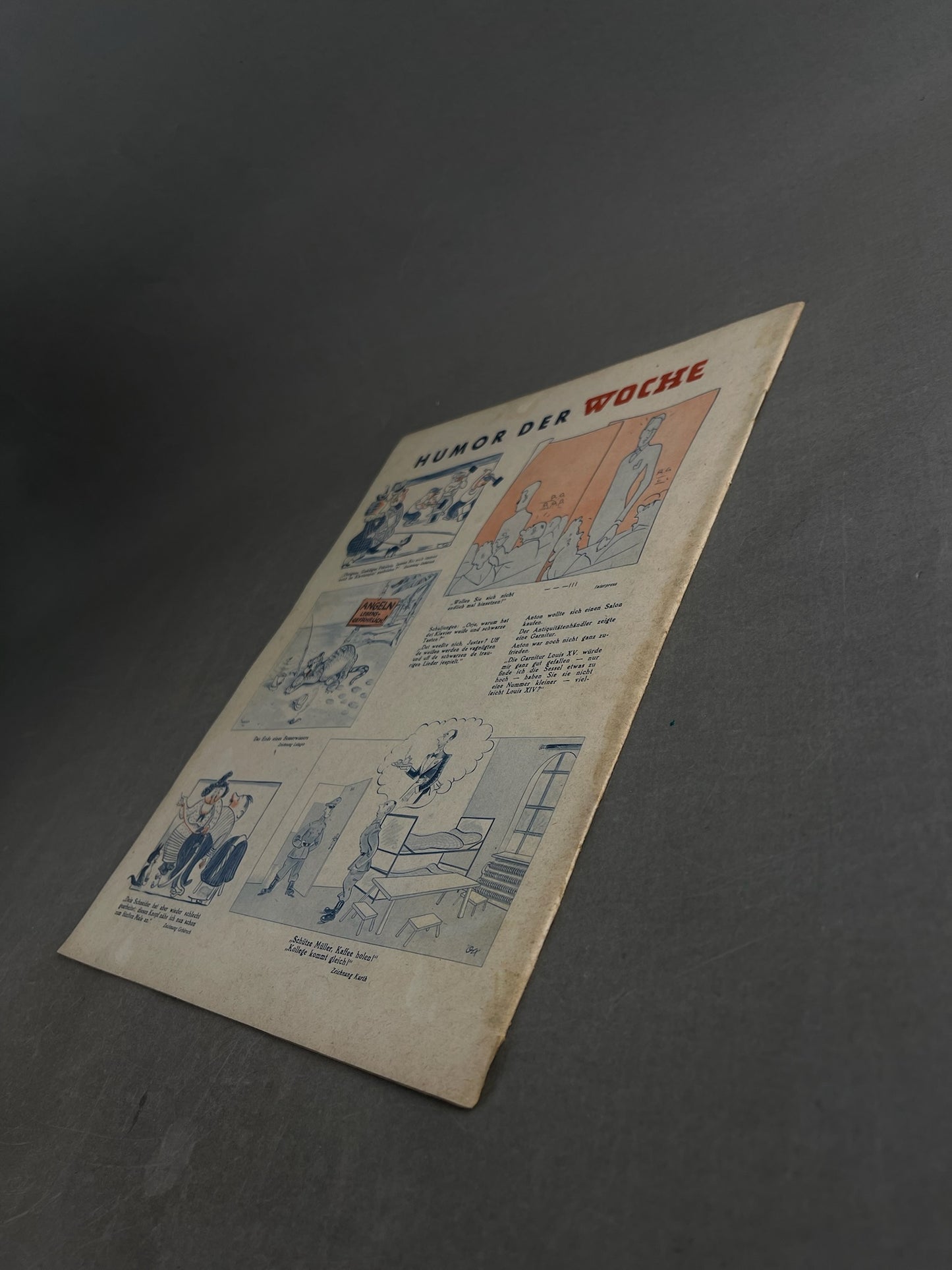 WW2 Tysk "Die Woche" Blad. Original.