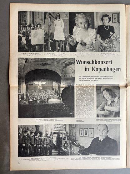 WW2 Tysk/Dansk "Kopenhagener Zeitung" Avis. Original. Original.