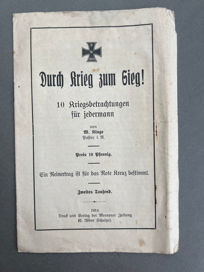 WW1 Tysk Hæfte. Original.