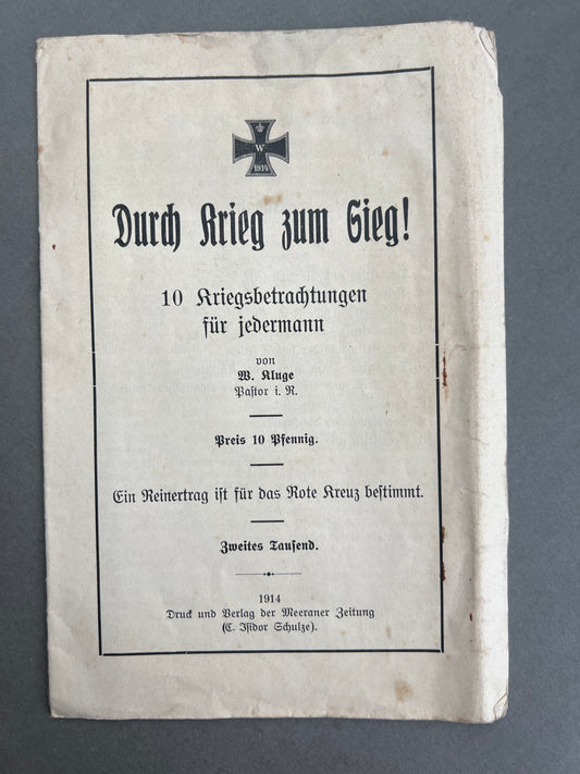 WW1 Tysk Hæfte. Original.