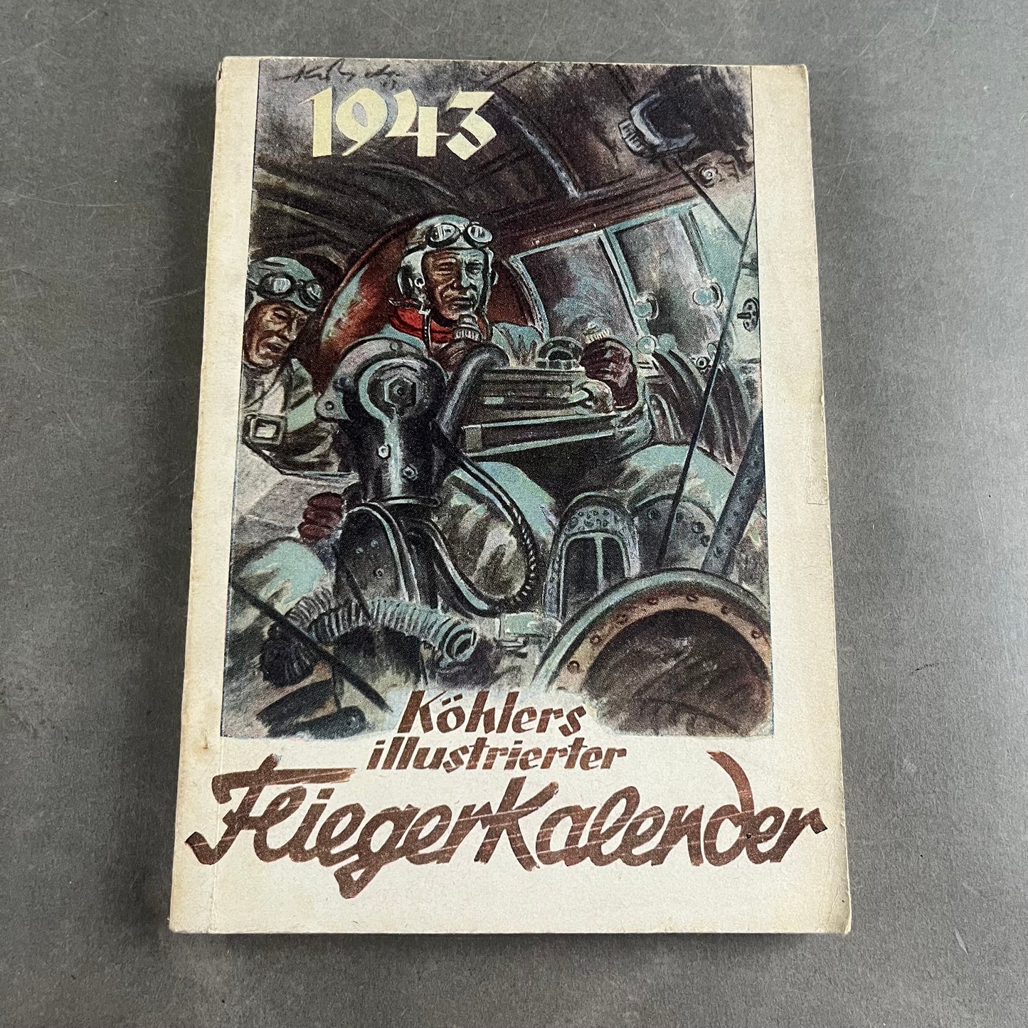 WW2 Tysk "Flieger Kalender" Bog. Årgang 1943. Original.