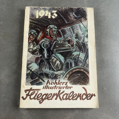 WW2 Tysk "Flieger Kalender" Bog. Årgang 1943. Original.