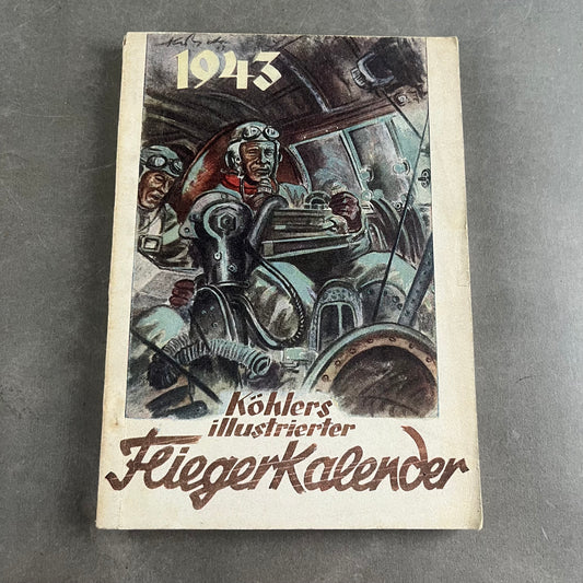 WW2 Tysk "Flieger Kalender" Bog. Årgang 1943. Original.