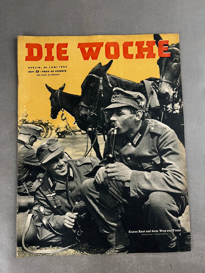 WW2 Tysk "Die Woche" Blad. Gebirgsjäger forside. Original.