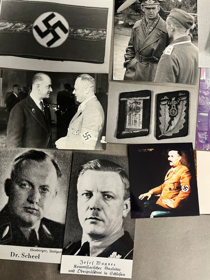 WW2 Tysk Blandet Lot af Genoptryk og nyere fotografier.