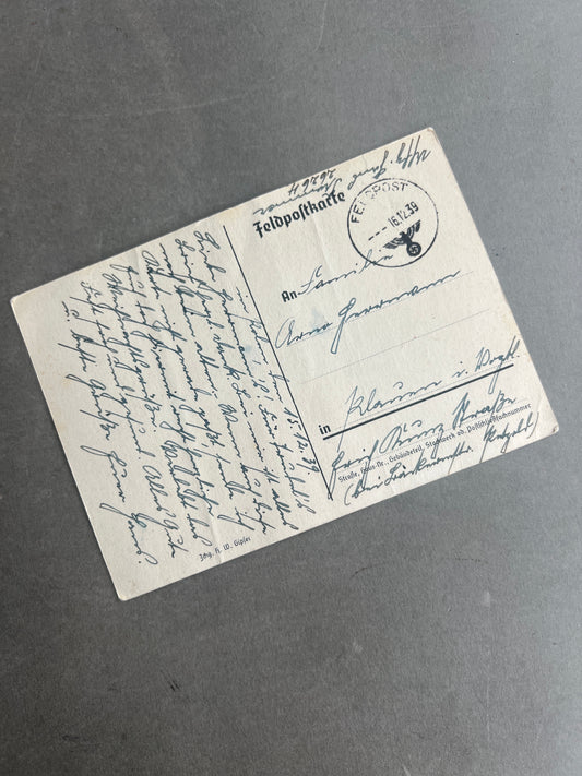 WW2 Tysk Wehrmacht Feldpost. Original.