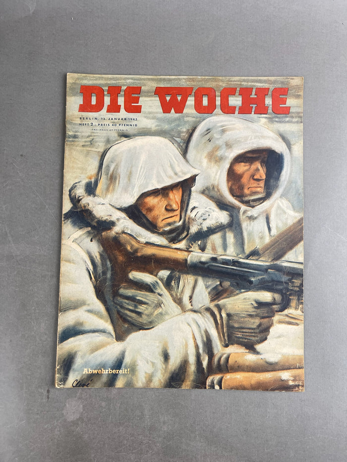 WW2 Tysk "Die Woche" Blad. Original.