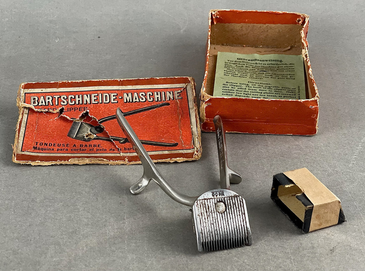 WW1/WW2 Tysk Barber-klipper. God til display. Original.