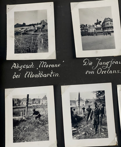 WW2 Tysk Wehrmacht Fotoalbum 1940'erne. MANGE(!) gode billeder fra felttoget i Frankrig. Original.