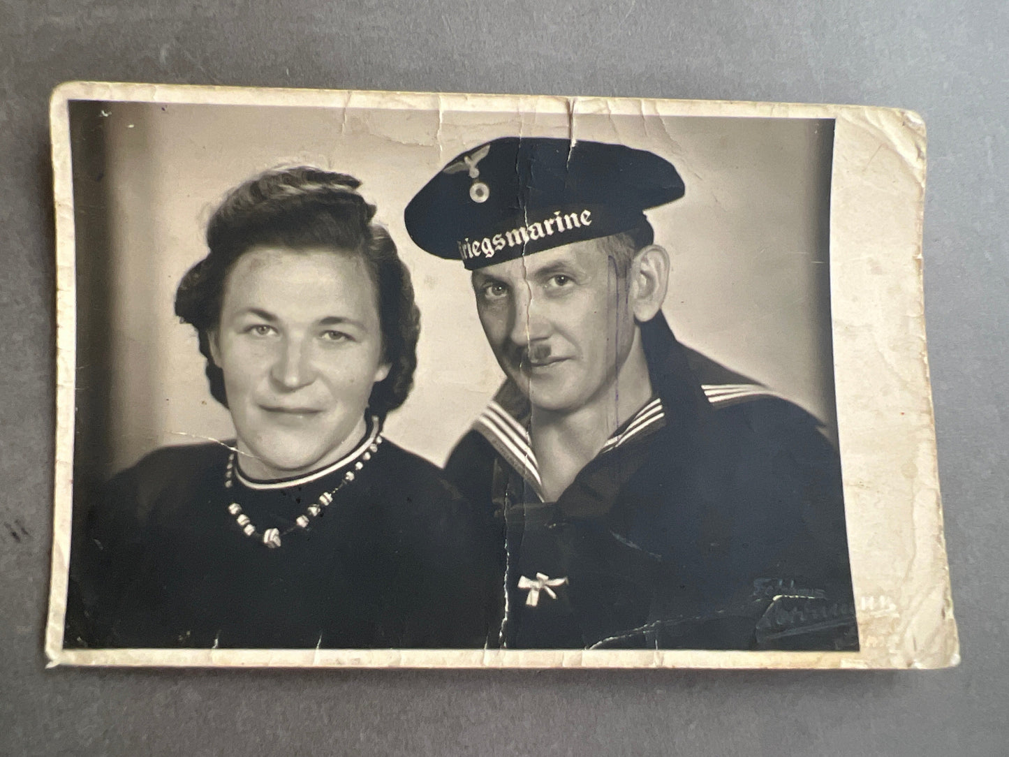 WW2 Tysk Kriegsmarine Foto-Postkort. Original.