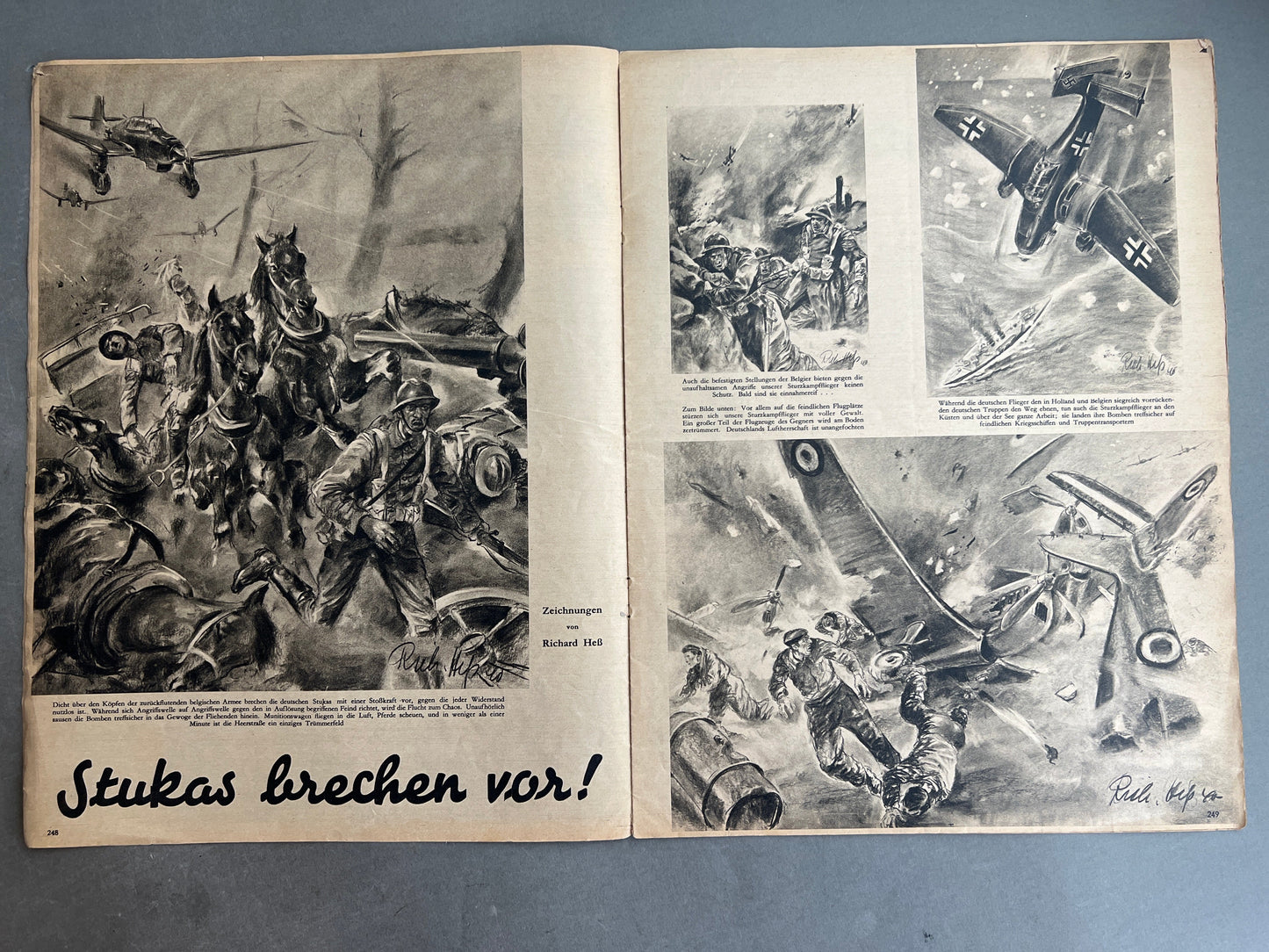 WW2 Tysk Luftwaffe "Der Adler" Blad. Original.