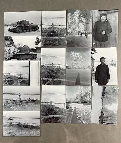 WW2 Tysk Lot af 37 fotos fra Østfronten (Se alle billeder). Gode motiver. Ny fremkaldte.