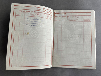 WW2 Tysk Wehrpass. Original.