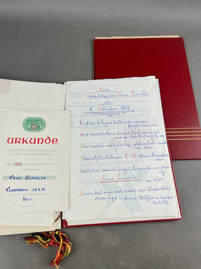 Østtysk DDR Urkunde/Medalje Lot. Original.
