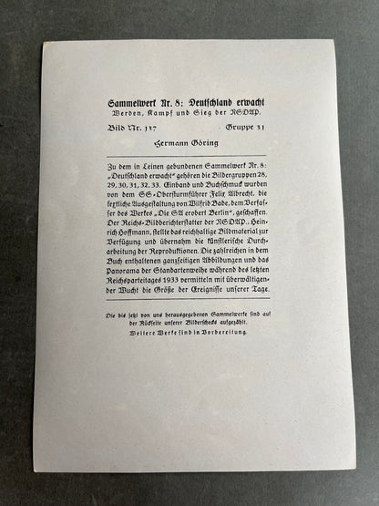 WW2 Tysk "Cigaretten Album" Billede. 12x17 cm. Godt motiv. Original.