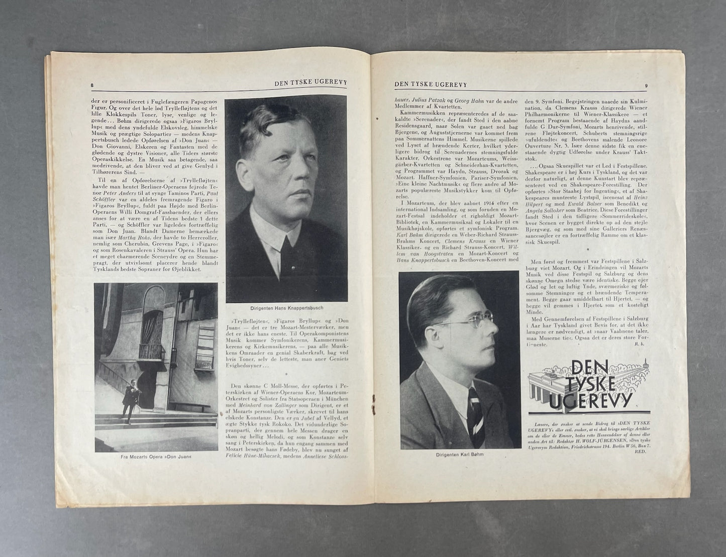 WW2 Dansk Nazistisk "Den Tyske Ugerevy" Blad. Original.