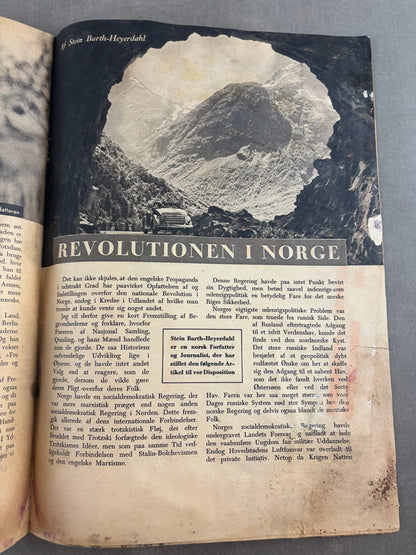 WW2 Dansk Nazistisk "Den Tyske Ugerevy" Blad. Original.
