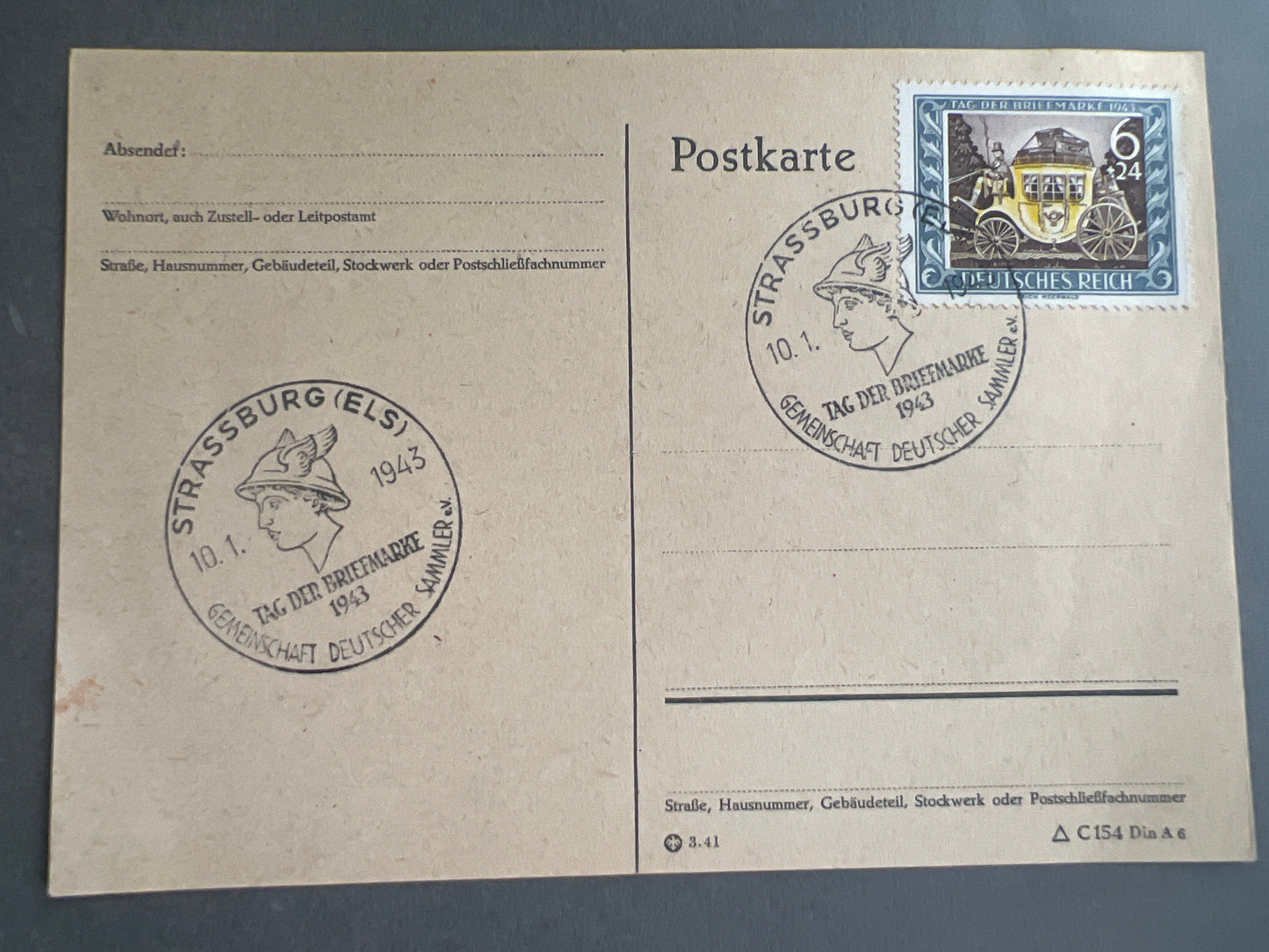 WW2 Tysk Postkort. Original.