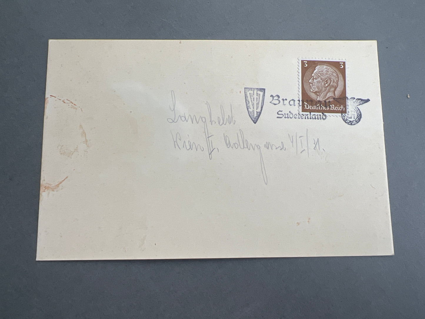 WW2 Tysk NSDAP Kuvert. Original.