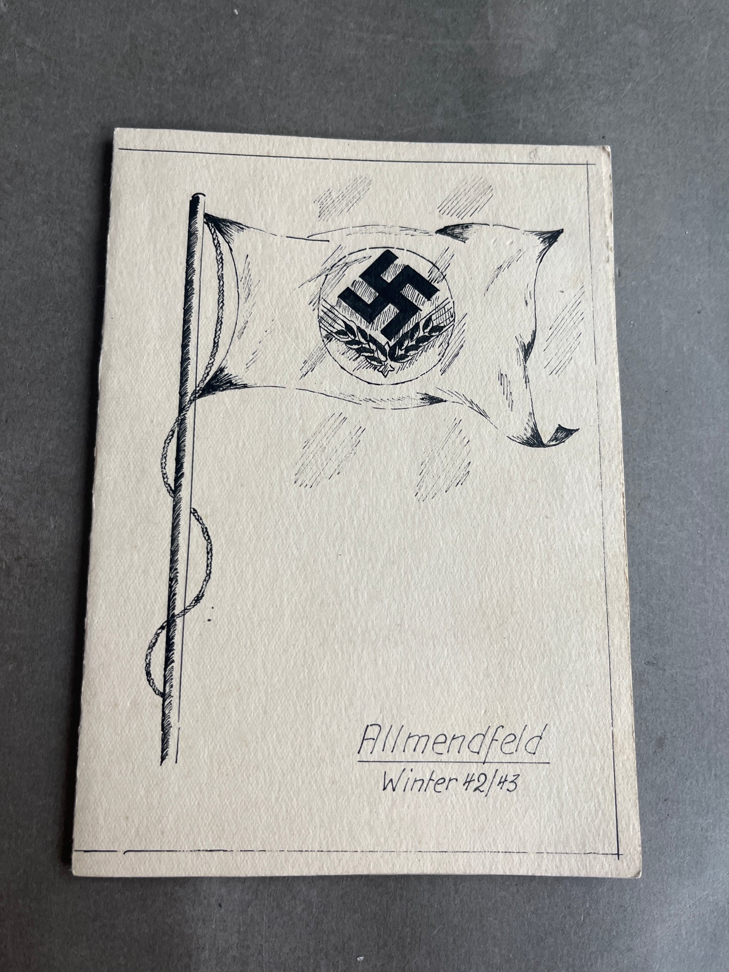 WW2 Tysk RAD Lykønskningskort. Original