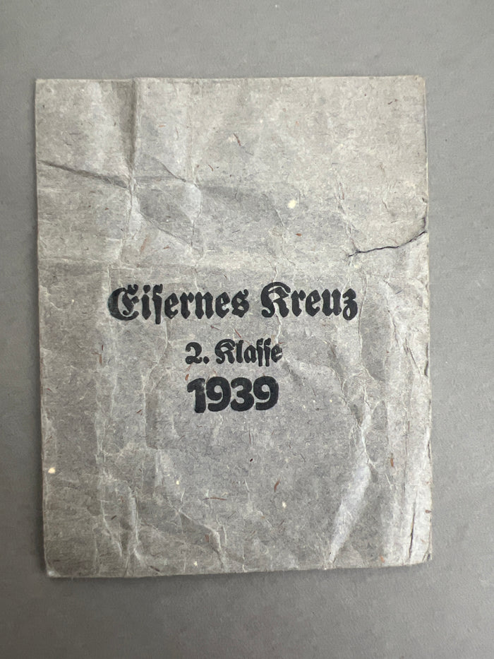 WW2 Tysk Jernkors 2. Klasse Tildelingspose. Fremstiller "Klein & Quenzer". Original.