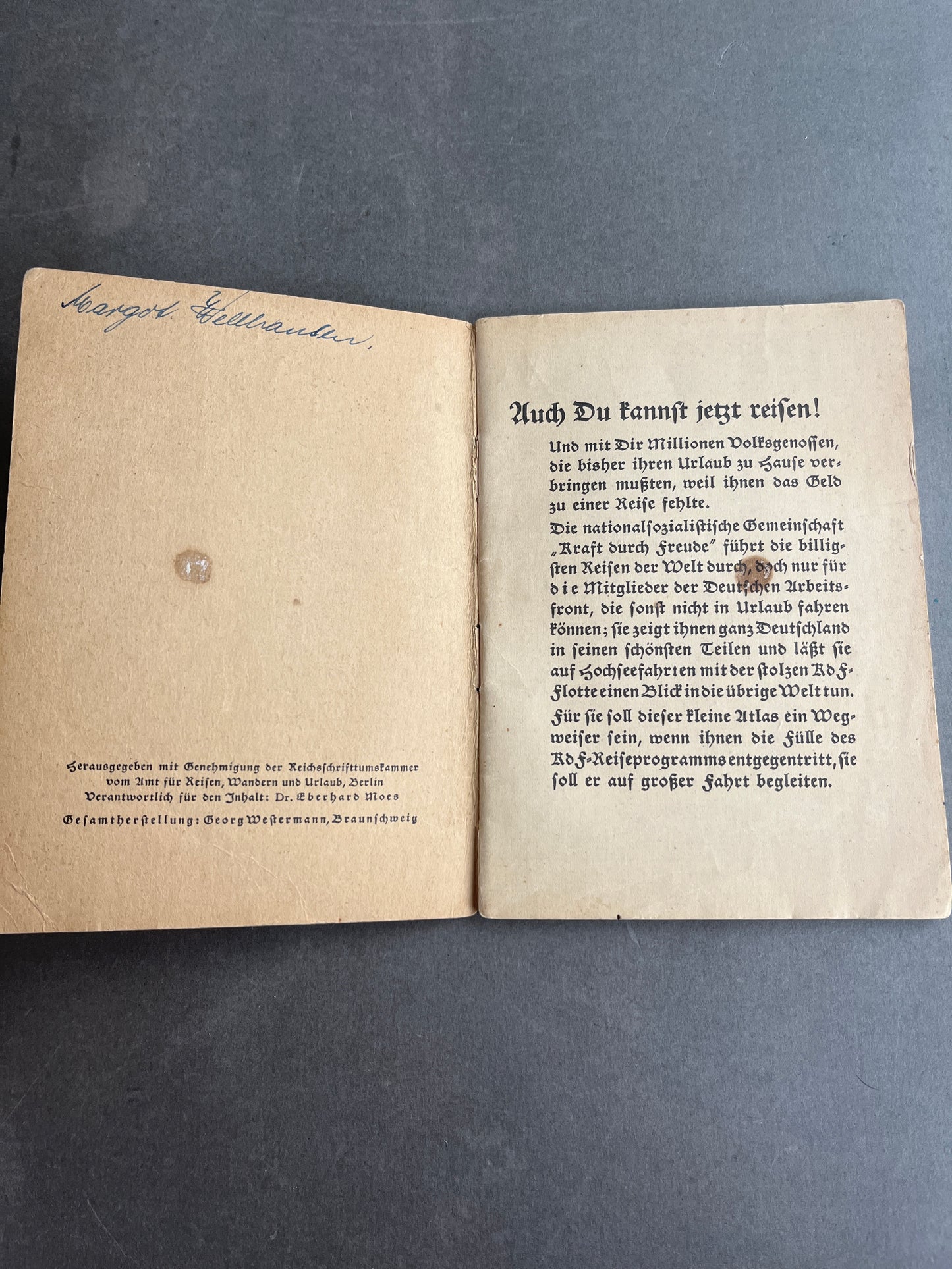 WW2 Tysk DAF “Taschen Atlas”. 48 sider. Original