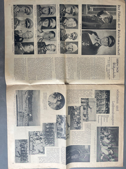 WW2 Tysk/Dansk "Kopenhagener Zeitung" Avis. Original. Tidlig Udgave fra 4. August 1940. Original.