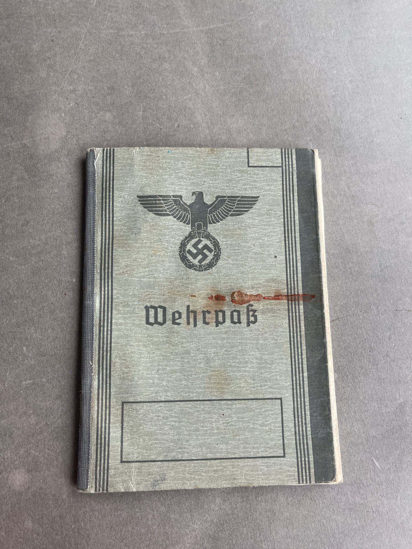 WW2 Tysk Wehrpass. Original.