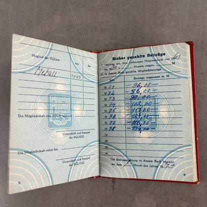 Østtysk DDR Lot af "Medlemsbøger". Original.
