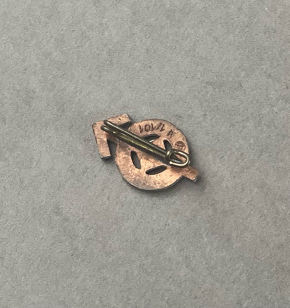 WW2 Tysk "HJ-Leistungsabzeichen" i Sølv Miniature. Original.