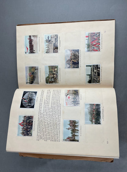 WW2 Tysk NSDAP "Cigaretten Album" om alle organisationerne. Komplet. 24x32cm. Original.