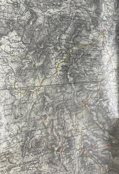 WW2 Tysk Heer Landkort over område i Norge. Original.