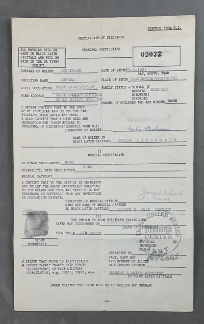 WW2 Tysk Interessant Lot fra samme person. Arbejdede for USA på en Fliegerhorst i 1945. Original.