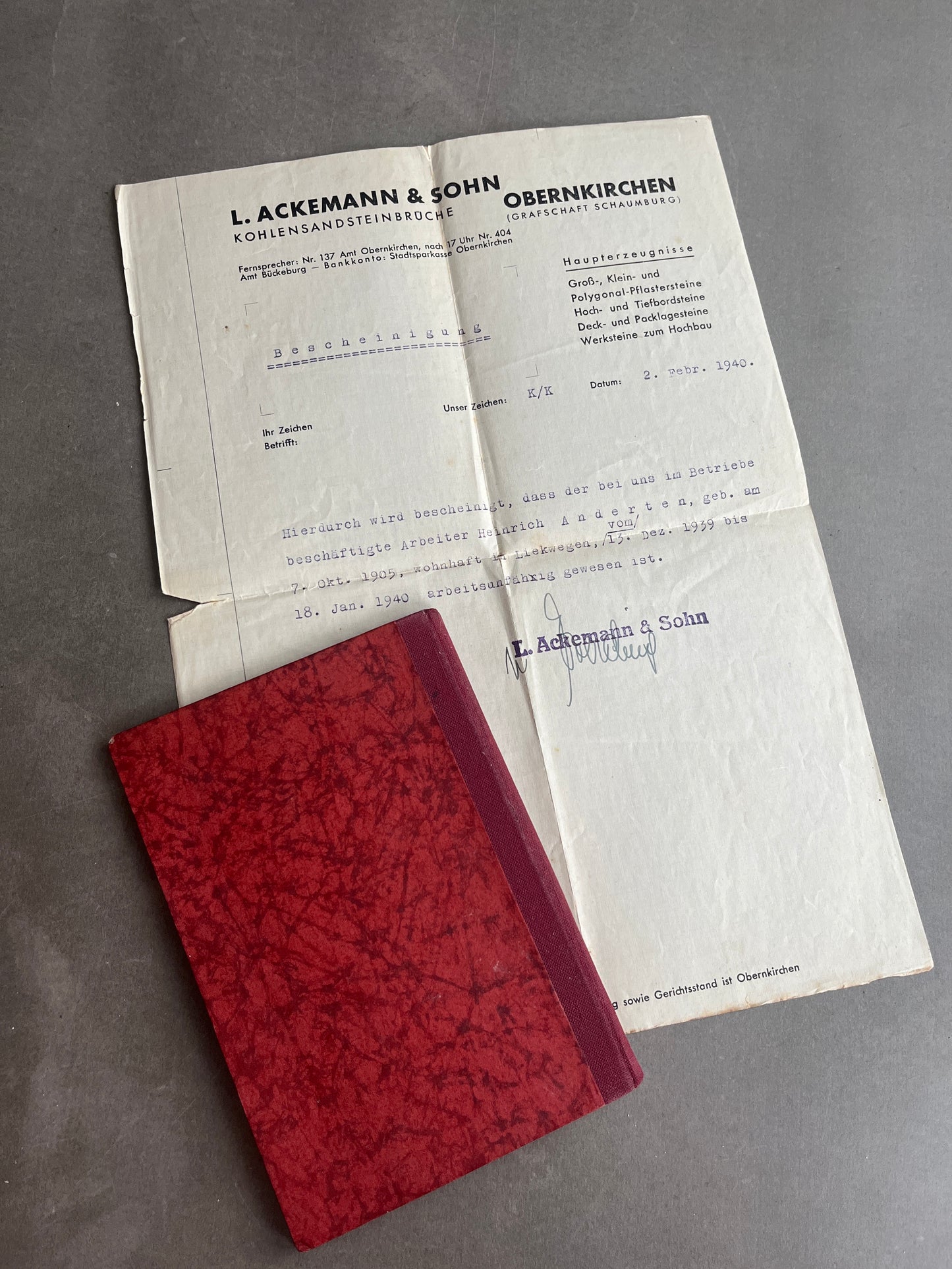 WW2 Tysk DAF Medlemsbog. Original