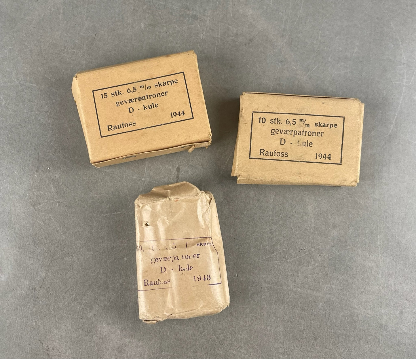 WW2 Lot af Patronæsker. Original.