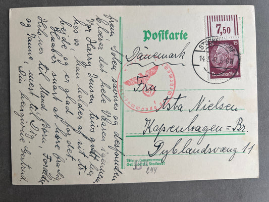 WW2 Tysk Postkort. Original.