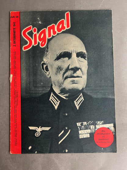 WW2 Tysk/Dansk Signal Blad. Original.
