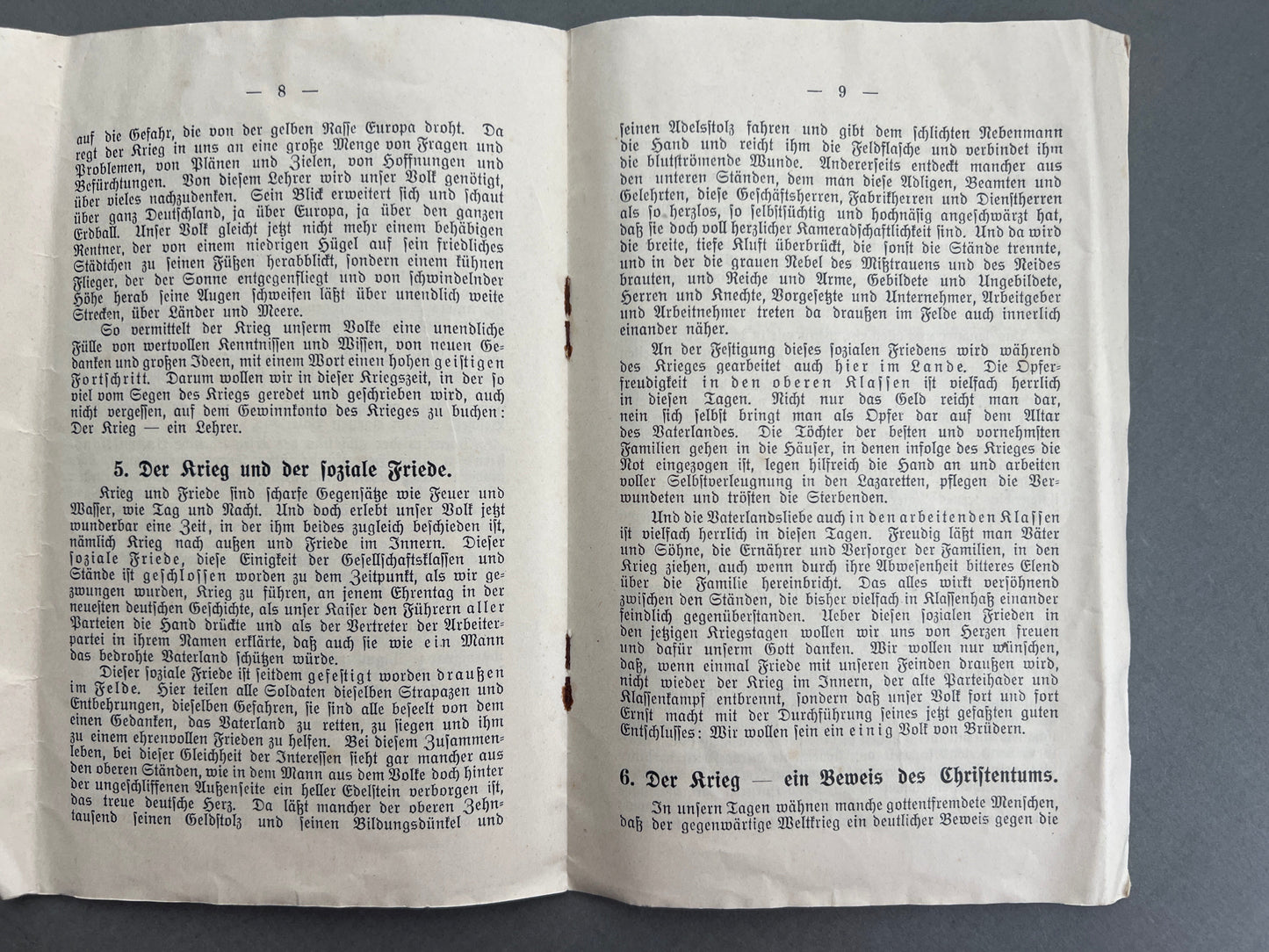 WW1 Tysk Hæfte. Original.