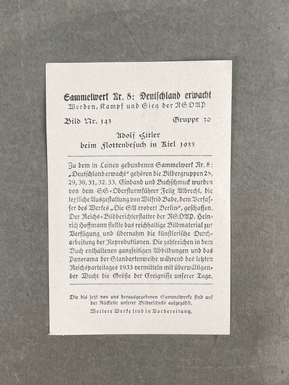 WW2 Tysk "Cigaretten Album" Billede. Godt AH/Kriegsmarine motiv. Original.